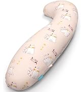 BYRIVER 35" Small Body Pillow for Kids Girls with Washable Cute Kitten Cotton Pilllow Cover, Gift...