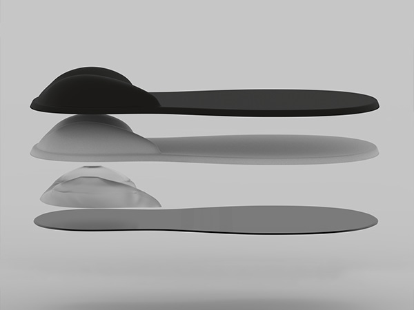 ErgoComfort Gel Wrist Rest Mouse Pad boom detail