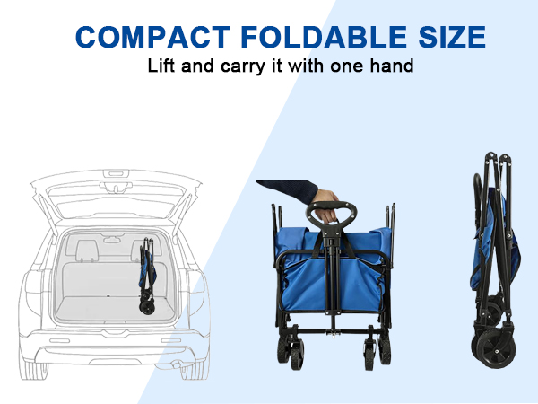 outdoor camping foldable wagon with small wheel
