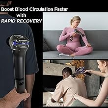 EXELLEON Percussion Massage Gun | Electric Back Massager for Pain Relief Deep Tissue