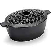 INNO STAGE Wood Stove Steamer, Cast Iron Humidifier for Stove, Home Indoor Decorative, Matte Blac...
