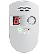 Natural Gas Detector, Plug-in Propane Natural Gas Leak Detector for Home Kitchen, Explosive Gas D...