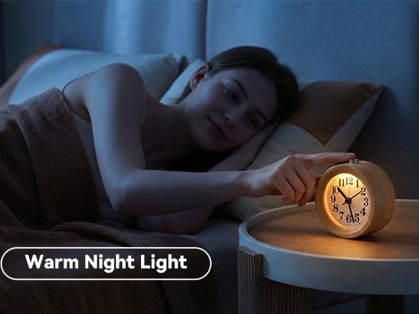 Wood Analog Alarm Clock