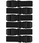 Harrier Hardware Utility Strap with Quick-Release Buckle, Black, 72-Inch, 6-Pack