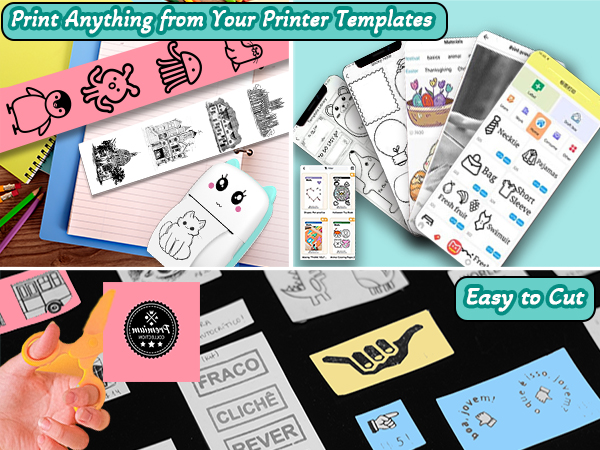 10 Rolls Sticker Paper, Self-Adhesive Thermal HD Photo Paper, Mini Pocket Printer Sticker Paper