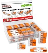 WAGO 221 Lever Nuts 28pc Compact Splicing Wire Connector Assortment with Case | Includes (8X) 221...