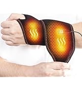 Yabuu Wrist Hand Heating Pad with Massage for Carpal Tunnel Relief,Hand Arthritis,Wrist Pain Reli...