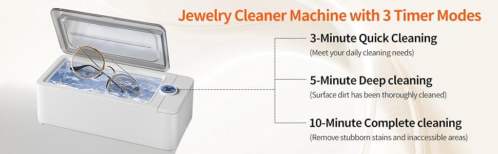 Three-speed intelligent timed ultrasonic jewelry cleaning machine