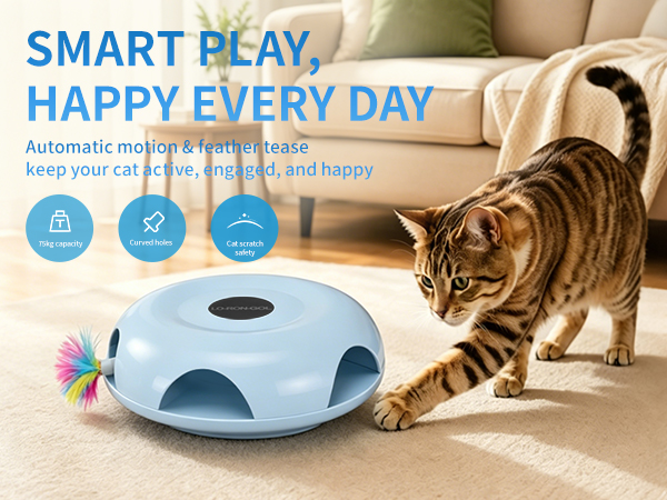 Interactive Whack-a-Mole Cat Toy