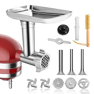 Upgraded meat grinder attachment