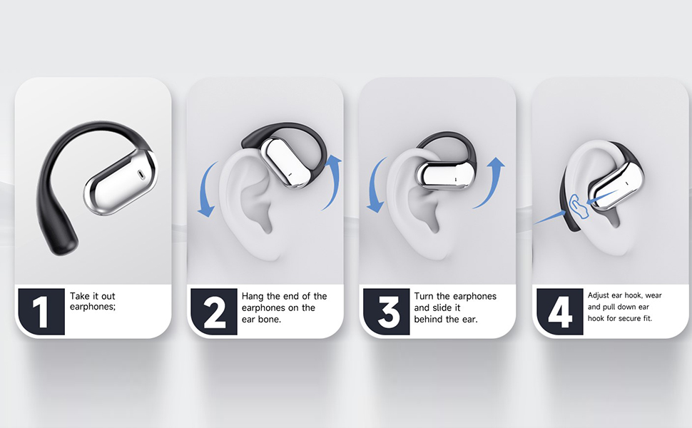 Open Ear Clip Wireless Earbuds