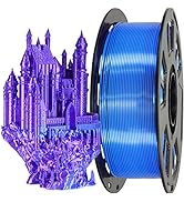 MIKA3D 1.75mm 2 Colors in 1 Silk Purple Blue PLA 3D Filament, 1KG 2.2LBS 3D Printing Material wit...