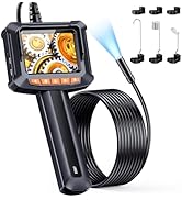 Endoscope Camera with Light, 2.8" IPS 1080P HD Handheld Borescope, 8 Adjustable LEDs, 16.4ft Semi...