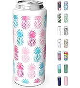 TILUCK Skinny Can Cooler for Slim Beer &amp; Hard Seltzer, Stainless Steel, Doucle-Walled Stainless S...