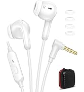iMangoo Wired Earbuds with Carrying Case, 3.5mm Jack Plug and Play in Ear Buds Cord Headphones wi...