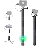 TELESIN Power Grip Selfie Stick for DJI OSMO Namo Action 6 5 Pro 4 3,GoPro Hero 13 12 11,Insta360...