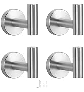 NearMoon Bath Towel Hooks- SUS 304 Stainless Steel Robe Hook Holder, Heavy Duty Coat Hook for Bat...