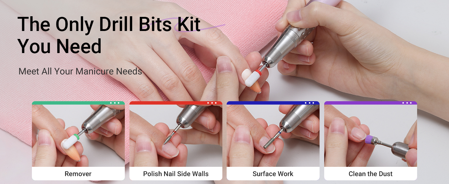 21pcs Nail Drill Bit Set