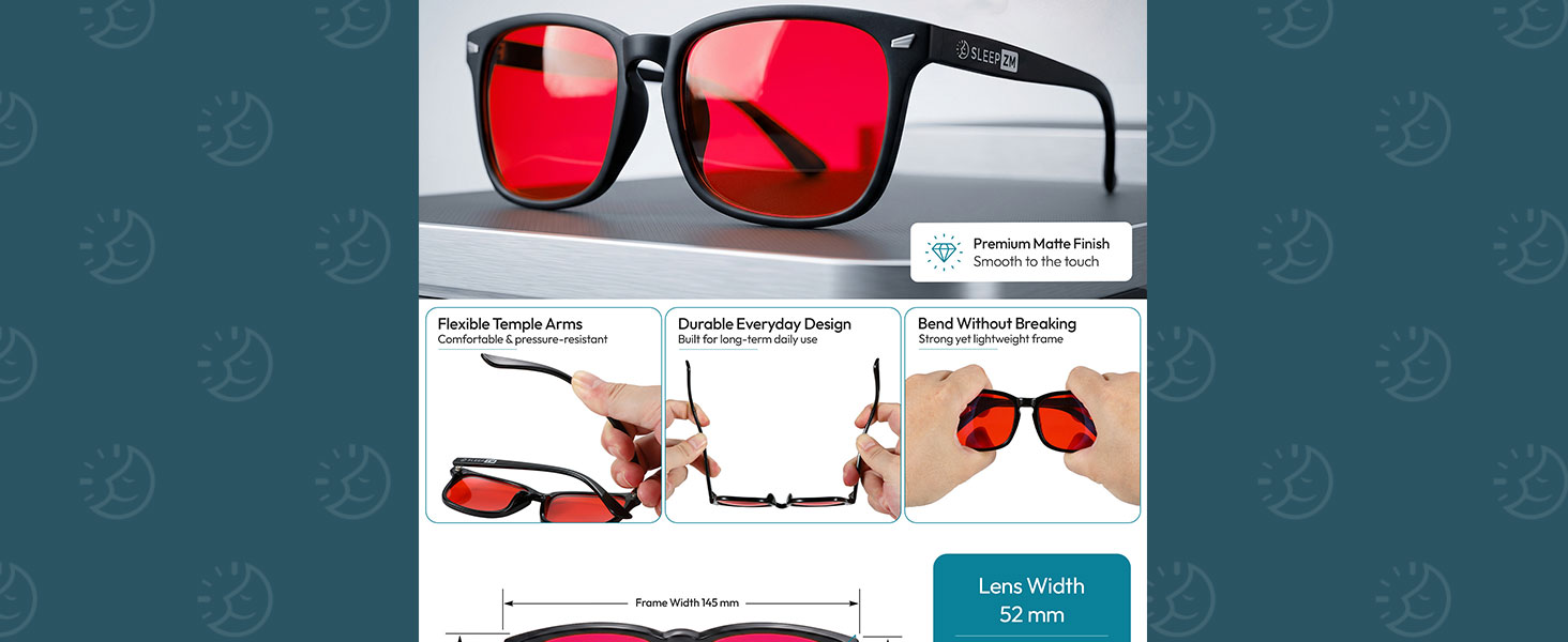 Sleep ZM orange blue light glasses for better sleep after nighttime screen exposure