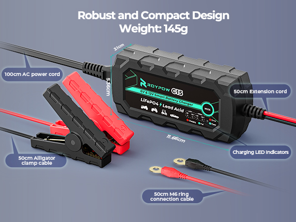 12V 1A LiFePO4 Battery Charger