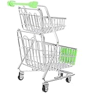 Toddmomy Stroller Metal Shopping Cart Mini Shopping Cart Mini Supermarket Trolley Mini Supermarke...
