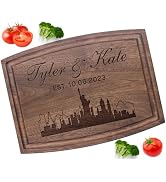 Gift for Wedding Anniversary Personalized Cutting Board - Handmade Chopping Board with Juice Groo...