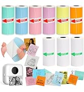 HuiJuKeJi 9 Rolls Mini Printer Sticker Paper,Thermal Self-adhesive paper 57 * 25mm,3 Rolls of Whi...
