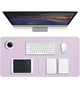 YXLILI Mouse Pad 31.5" x 15.7" Large Desk Mat PU Leather Desk Protector Blotter Waterproof Laptop...