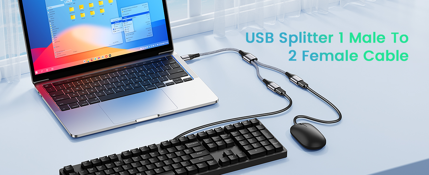 USB Splitter 1 to 2