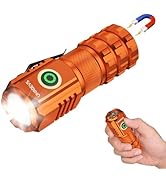 UNROEVS XC06 Mini Flashlight Rechargeable,Pocket Flashlight with Magnet,Super Bright Small Compac...
