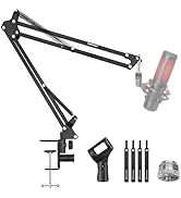 Marengo Adjustable Mic Arm, Microphone Stand Boom Arm with 3/8" to 5/8" Screw for Blue Yeti Snowb...