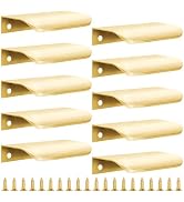 Vancoho 10 Pack Gold Finger Pulls for Cabinets, 3.15" Edge Drawer Pull Concealed Modern Aluminum ...