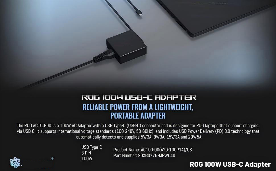 rog 100w charger