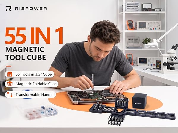 RISPOWER 55 in 1 precision screwdriver set