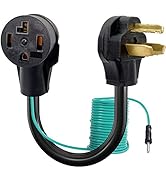 Dryer Adapter Cord, 4 Prong to 3 Prong Dryer Adapter Cord Convert 4 Prong Dryer Plug to 3 Prong W...