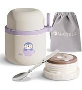 Pawovdeq 13 oz Kids Stainless Steel Soup Bento Lunch Thermos For Hot Food,Vacuum Insulated Food J...