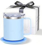 Zhenglu Electric Coffee Mug, Self Heating Coffee Mug with Double-Wall Stainless Steel, Heated Cof...