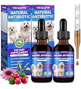 Dog Antibiotics Support - 2PCS Natural Antibiotics Care for Dogs Herbal Supplement for Cough Alle...