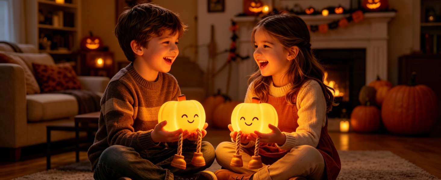 Pumpkin Night Lights as Playmates for Children