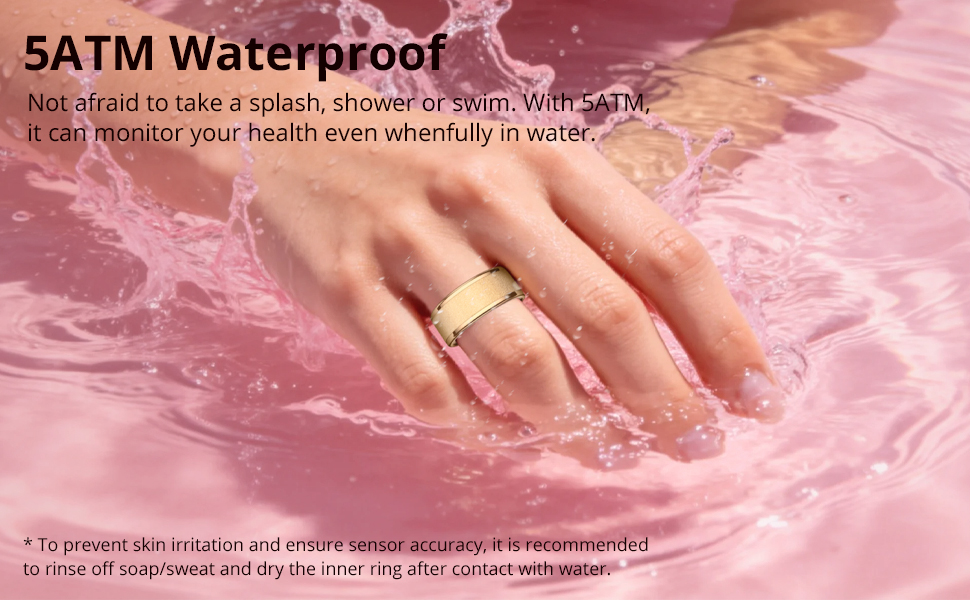 5ATM Waterproof Smart Ring