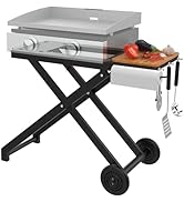 Griddle Stand for Blackstone 22 17 Inch Tabletop Grill, Heavy-Duty Foldable Griddle Table with Wh...