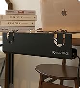 Black cable tray with clamp