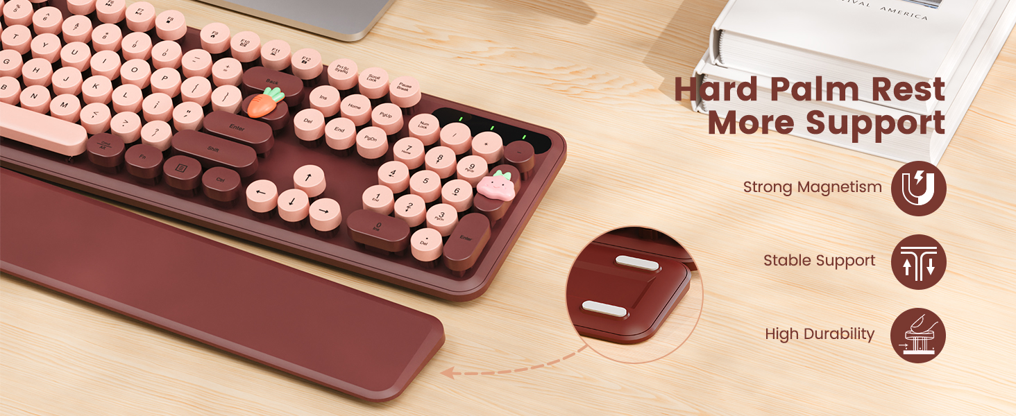 Hard Palm Rest More Support Strong Magnetism Stable Support High Durability