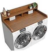 Corbyles 2-Tier Washer Dryer Countertop with 2.75"H Edge Rails, 54" W x 27.55" D Laundry Countert...