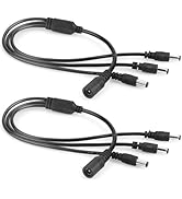 2 PCS 1 to 3 Way DC Power Splitter, DC Splitter, 2.1 * 5.5MM Power Splitter for CCTV Security Cam...