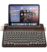 YUNZII QL75 Wireless Typewriter Hot Swap Retro Mechanical Keyboard,Punk Round Keycaps,RGB Backlit...