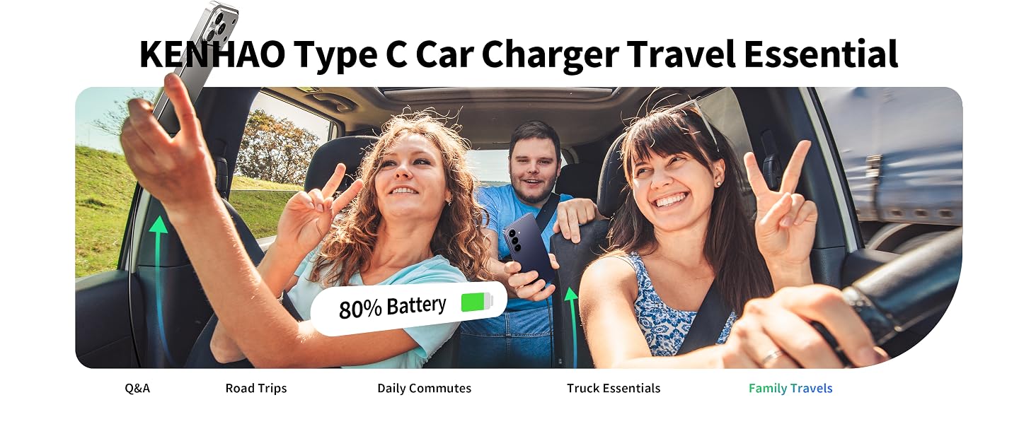 usb c car charger fast charging