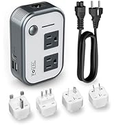 Step Down Power Converter - FOVAL 230W Travel Voltage Converter 220V to 110V International Plug A...