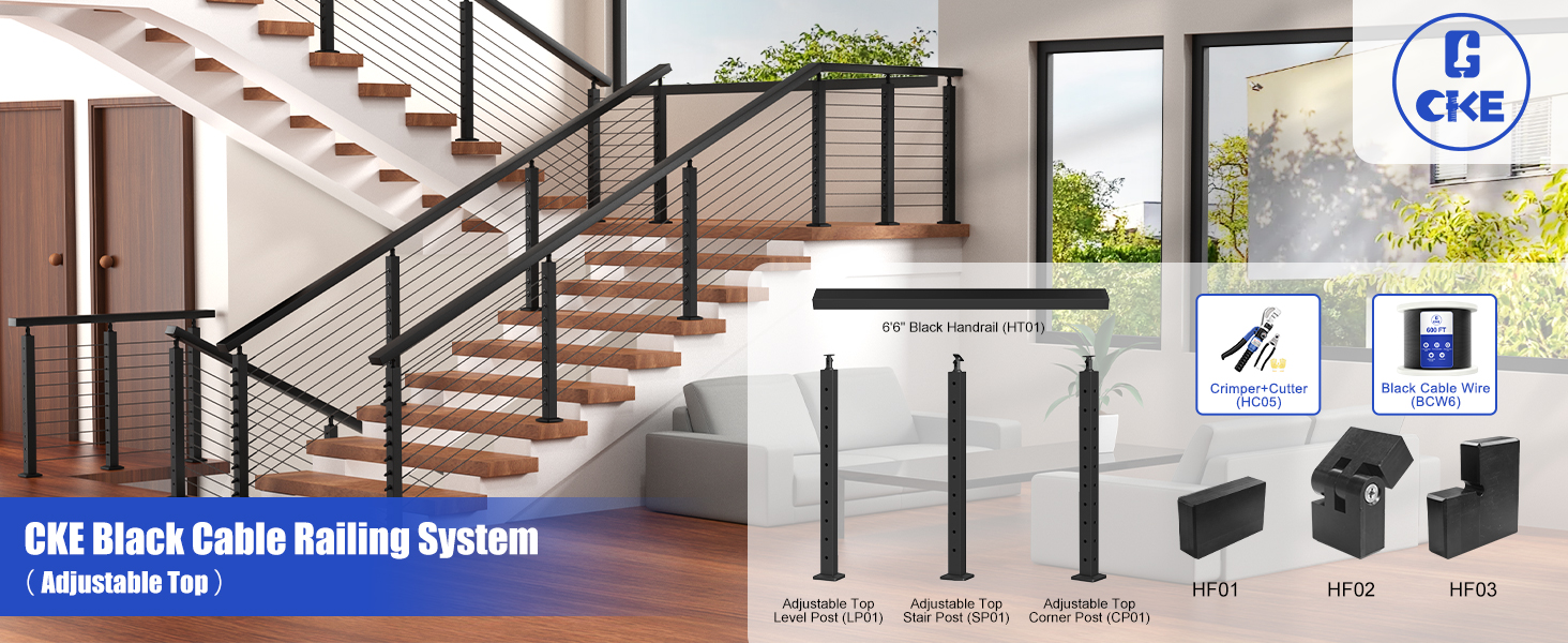 Black Cable Railing System(CKAT)