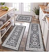 Boho Kitchen Rug Sets 3 Piece with Runner Bohemian Kitchen Rugs and Mats Non Skid Kitchen Ma...